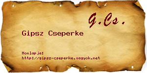 Gipsz Cseperke névjegykártya